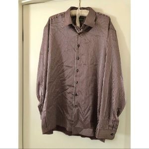 Haupt Germany X-Large Metallic Striped Button-down